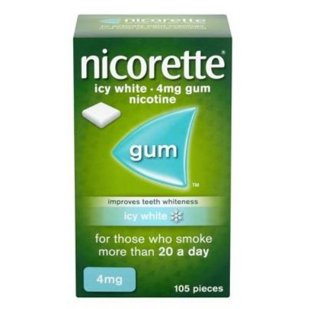 Nicorette Icy White Flavour Gum 4mg - 105 Pcs