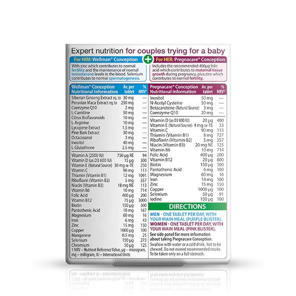 Vitabiotics Pregnacare him & her Conception (60 Tablets)