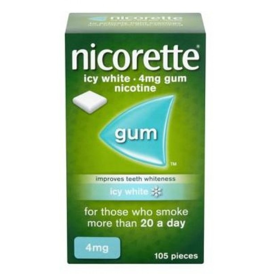 Nicorette Icy White Flavour Gum 4mg - 105 Pcs