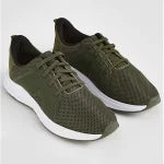 George Khaki Mesh Elastic Lace Trainers – Joggers