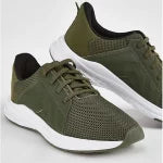 George Khaki Mesh Elastic Lace Trainers – Joggers