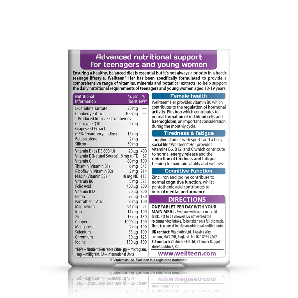 Vitabiotics Wellteen Her Plus (60 Tablets)