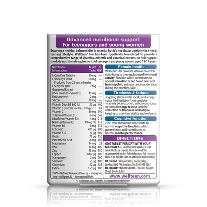 Vitabiotics Wellteen Her Plus (60 Tablets)